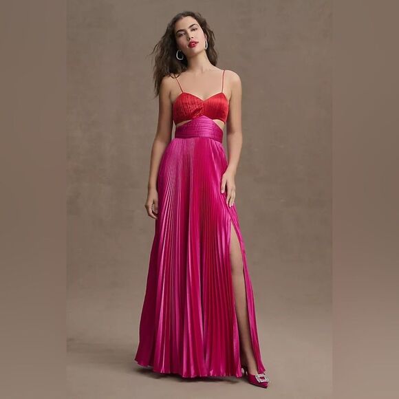 AMUR Elodie Pleated A-Line Cutout
Side-Slit Gown/ size 2 - Picture 5 of 11